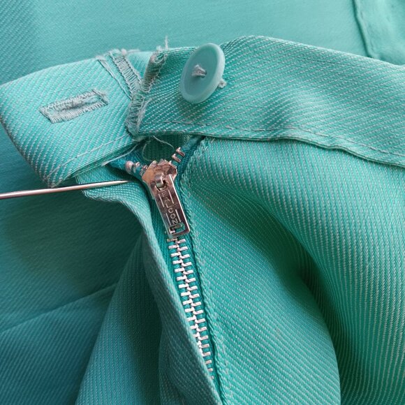 26" Vintage 1960's Womens Shorts Medium Rockabilly HIGH WAIST COUNTRY FRAY Blue - Picture 4 of 6